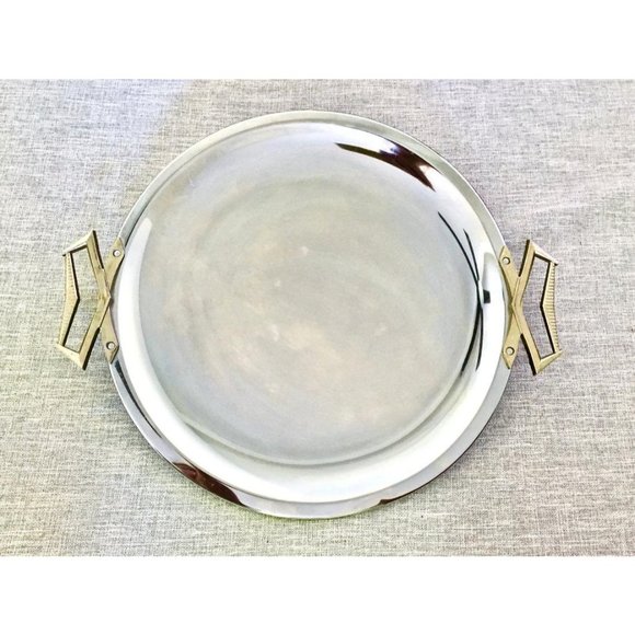 Kromex VTG MCM Charcuterie Board Serving Trays Platters Chrome Round/Oval - Picture 4 of 10